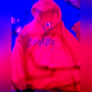Red cookies hoodie size M